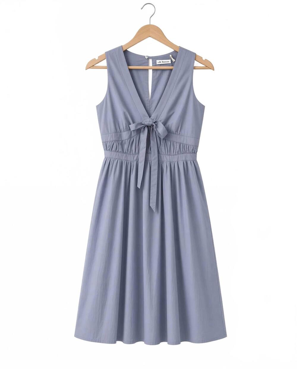 NEW IN-LOOM women's darling cotton bow dress in blue